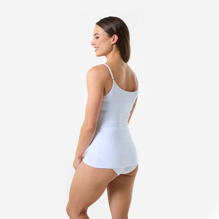 Women's Control Singlet, White, hi-res