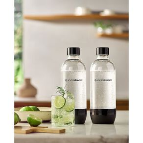 Sodastream Dishwasher Safe Twin Pack Carb Bottle 1L