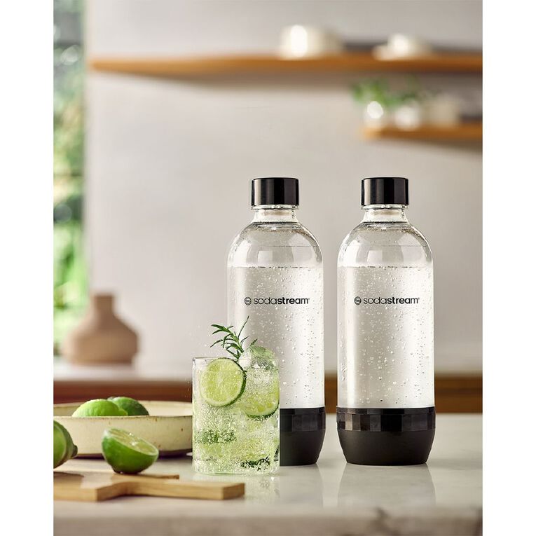 Sodastream Dishwasher Safe Twin Pack Carb Bottle 1L, , hi-res