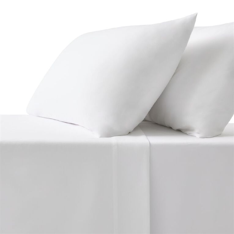 Living & Co Microfibre Sheet Set White King, , hi-res