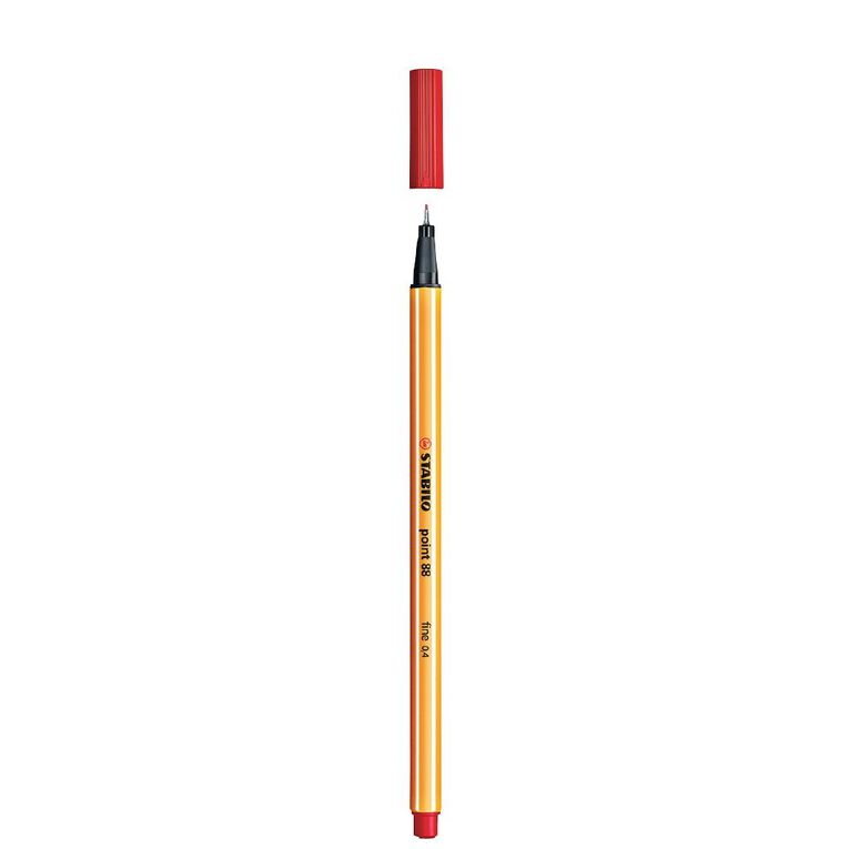 Stabilo Point 88 Fineliner 0.4mm Red Mid, , hi-res