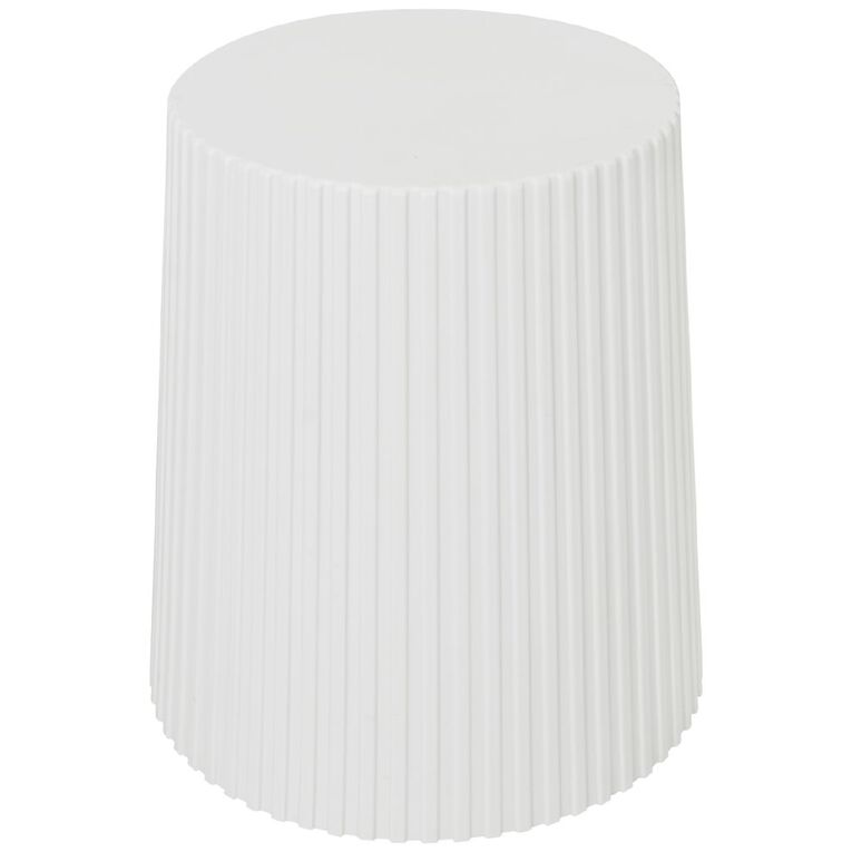 Living & Co Nova Resin Side Table White, , hi-res