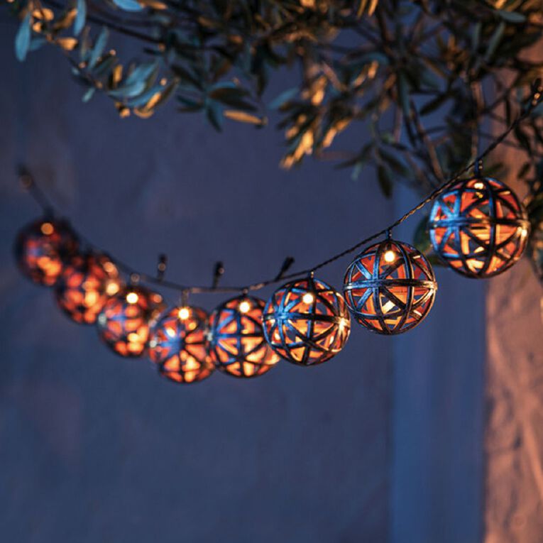 Kiwi Garden Wicker Solar String Light, , hi-res
