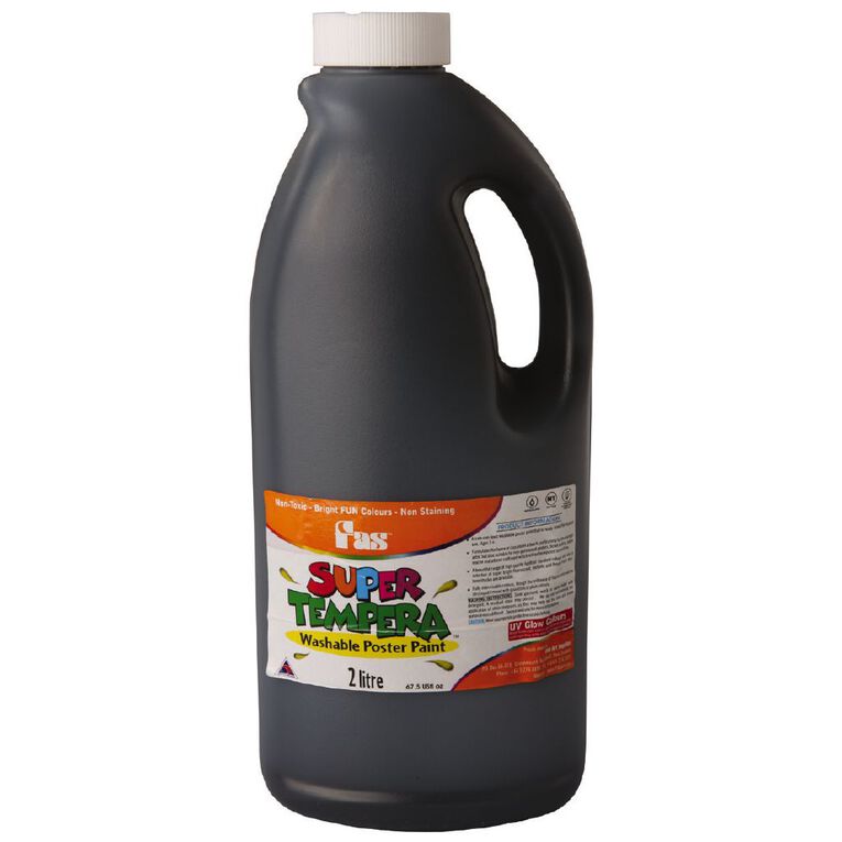 FAS Paint Super Tempera Black 2L, , hi-res