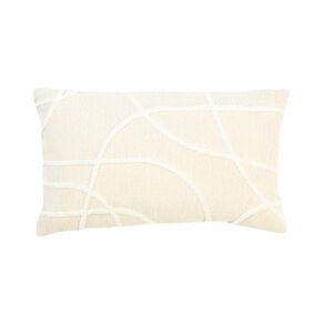 Living & Co Breakfast Cushion Chenille Jacquard Cream 30cm x 50cm
