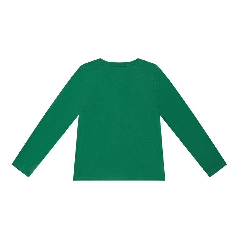 Young Original Long Sleeve Print Tee, Green Mid, hi-res