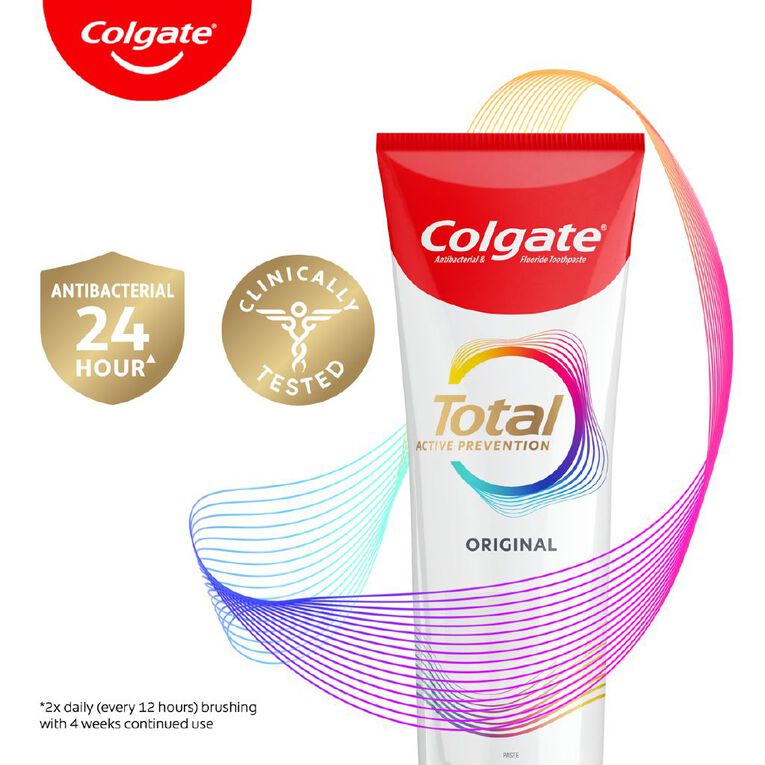 Colgate Total Original Antibacterial Fluoride Toothpaste 40g, , hi-res