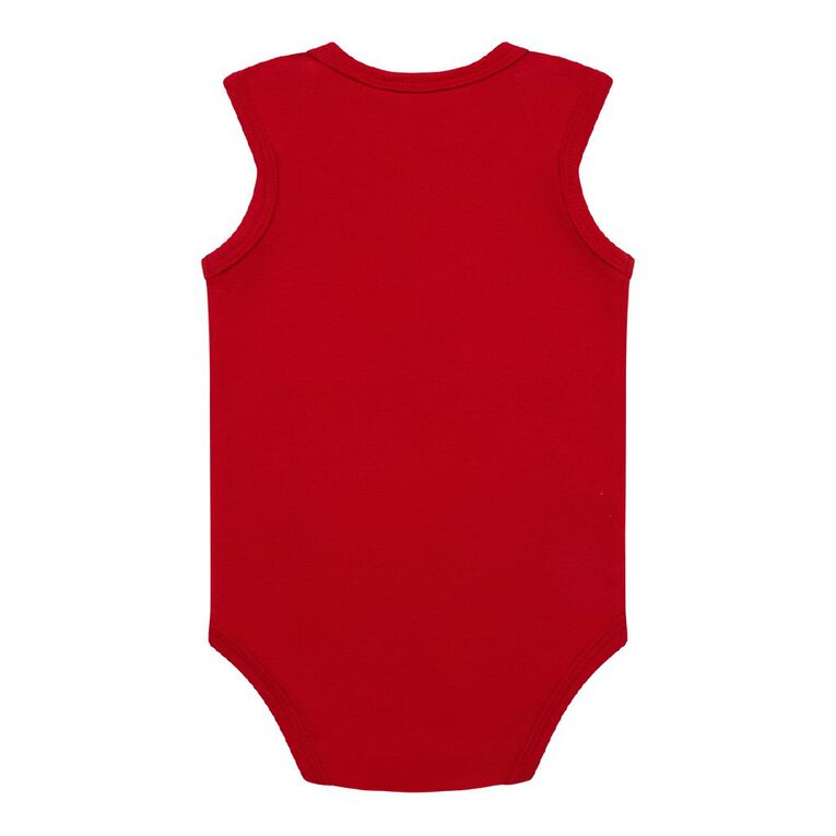 Young Original Babies' Sleeveless Christmas Bodysuit, Red Mid, hi-res