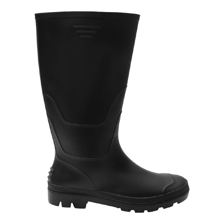 H&H Adults Unisex Work PVC Gumboots, Black, hi-res