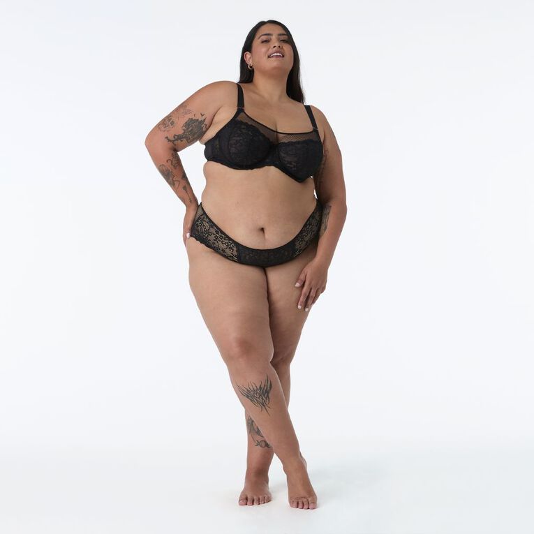 H&H Women's Molly Underwire Bra, Black, hi-res