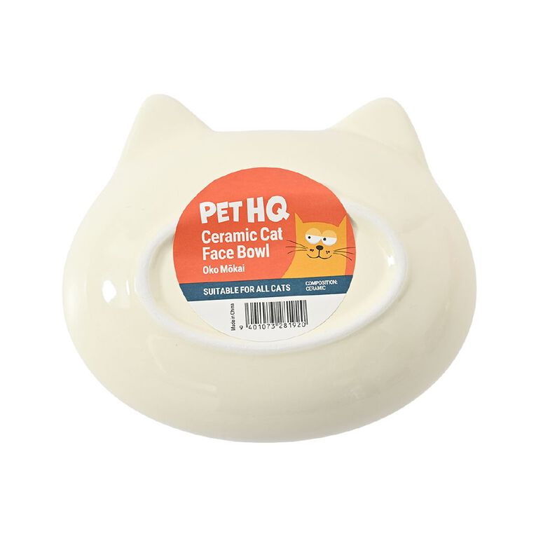 Pet HQ Ceramic Cat Bowl White, , hi-res