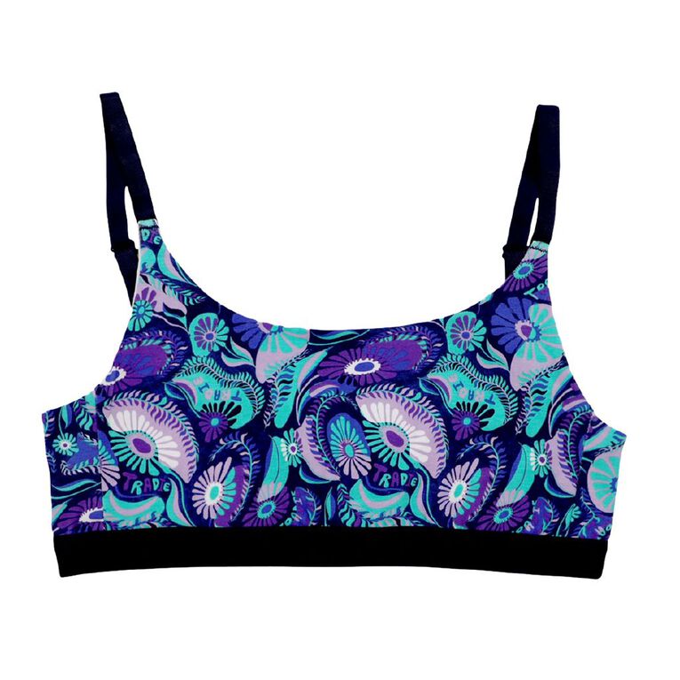Tradie Women's Comfort Crop, Blue, hi-res