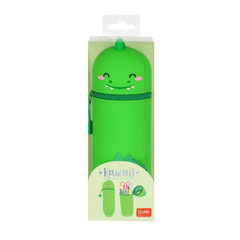 Legami 2-in-1 Silicone Pencil Case Kawaii Dino, , hi-res
