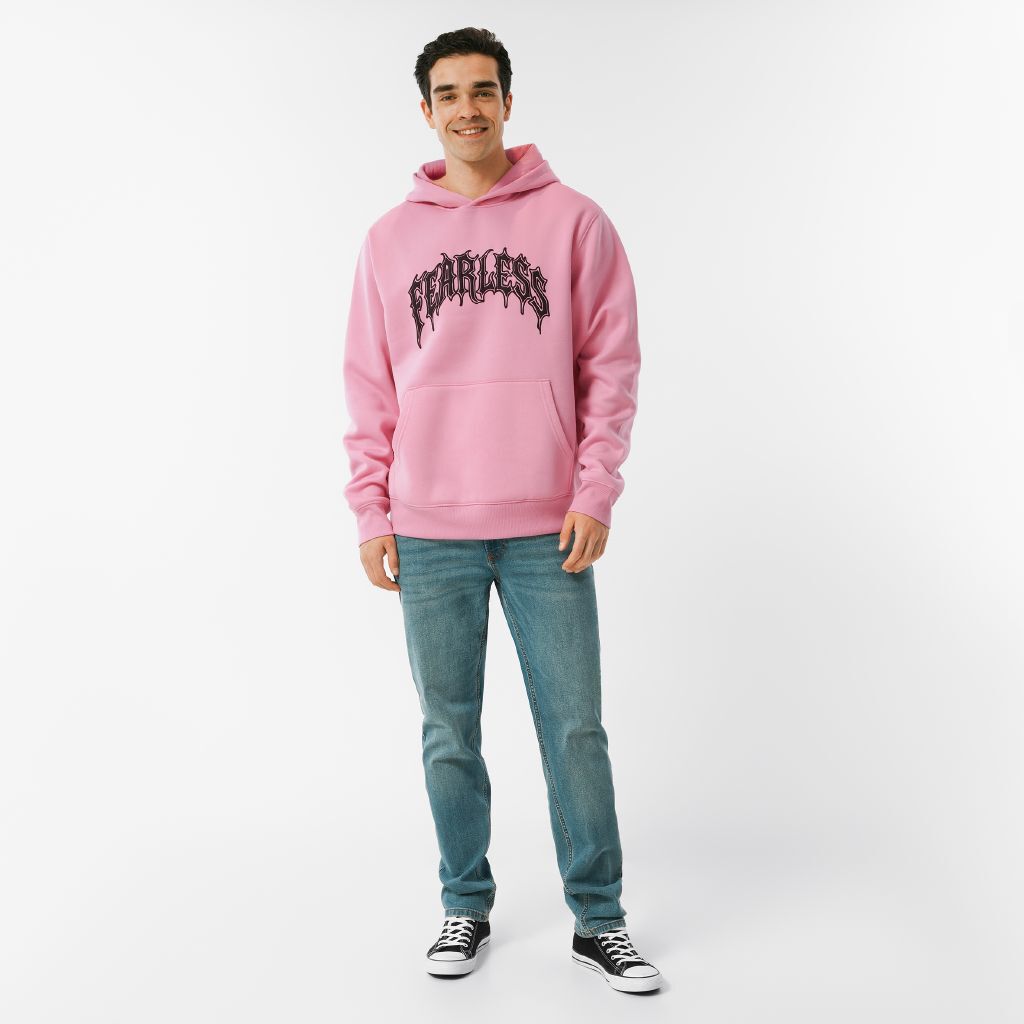 Garage Men's Fresh Hooded Sweat Graphic Pink Mid | The Warehouse