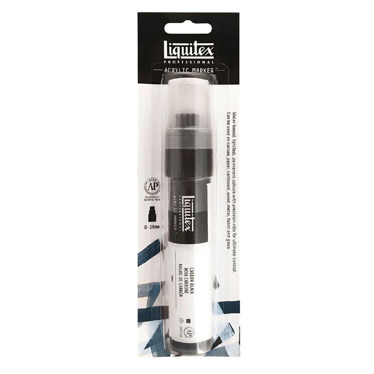 Liquitex Professional Acrylic Marker 15mm Carbon Black, , hi-res