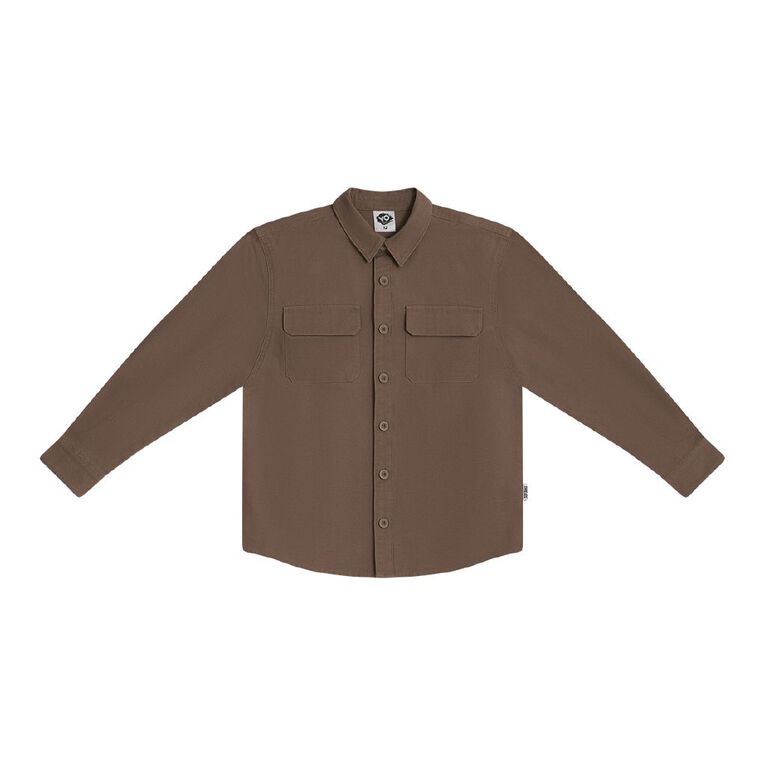 Young Original Long Sleeve Utility Shirt, Brown Mid, hi-res