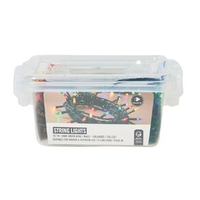 Value Plug-In String Fairy Lights Multi-Coloured 120 LED 10.9m