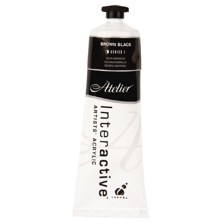 Atelier S1 Acrylic Paint Brown 80ml, , hi-res