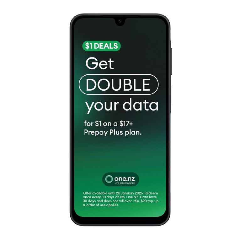 Samsung Galaxy A17 4G 128GB with ONE NZ Prepay SIM Black, , hi-res
