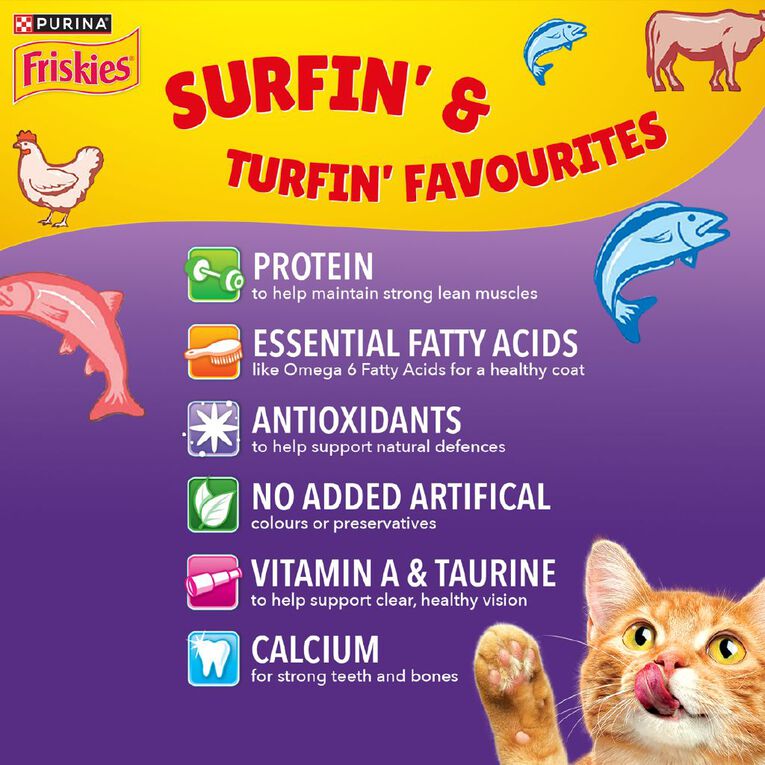 Friskies Surfin' & Turfin' Dry Cat Food 1.4kg, , hi-res