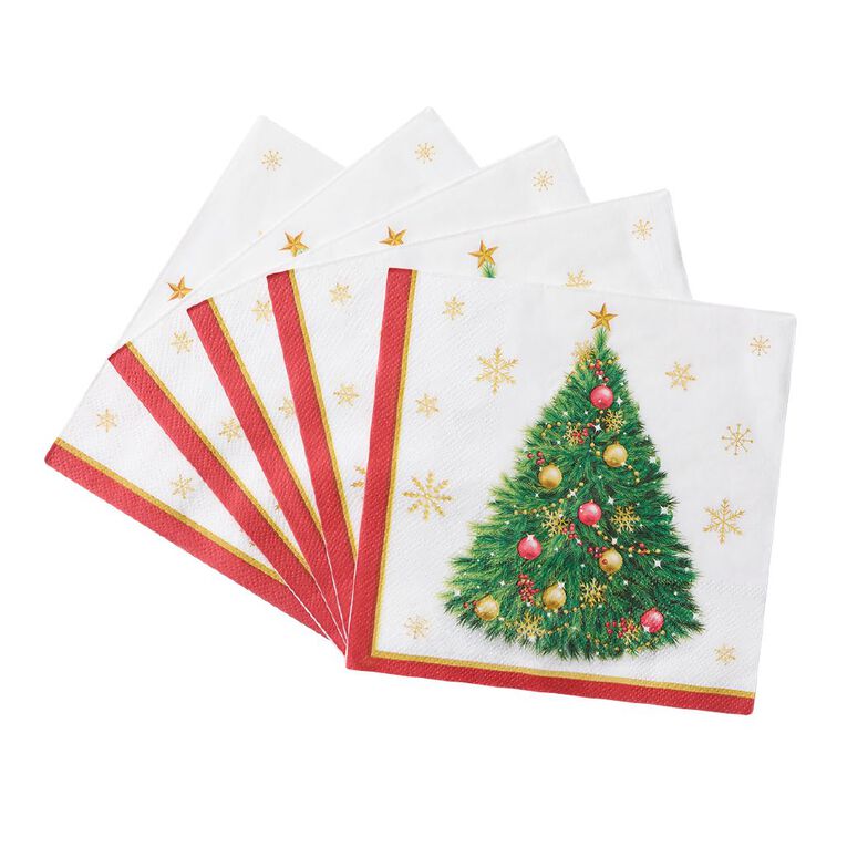 Wonderland Joyful Tidings Christmas Tree Paper Napkins 20 Pack, , hi-res