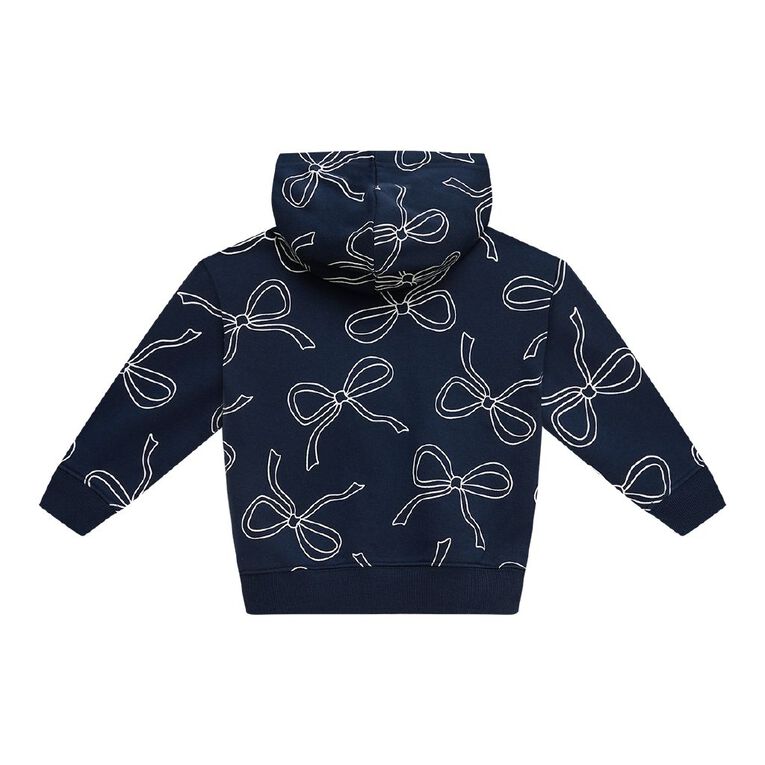 Young Original Toddler Girls' Printed Hoodie, Blue Dark, hi-res