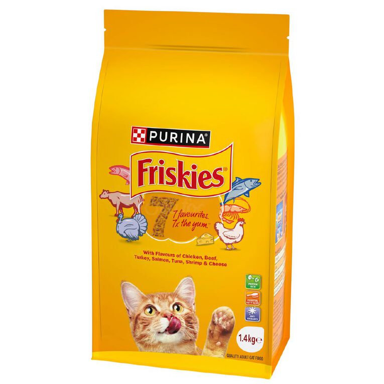 Friskies 7 Favorites Dry Cat Food 1.4kg, , hi-res