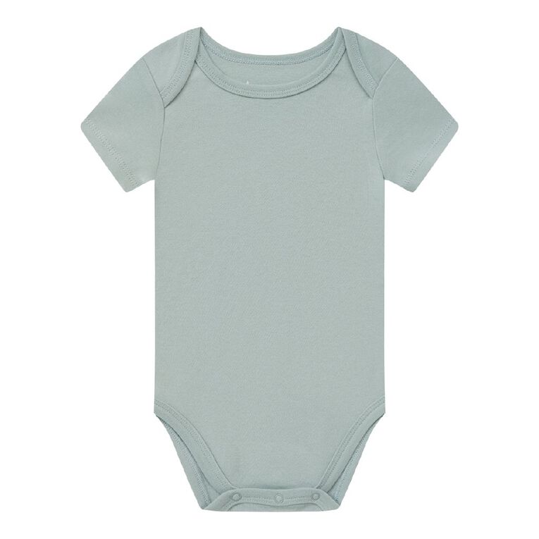 Young Original Babies' Short Sleeve Printed Bodysuit 3 Pack, Cream, hi-res