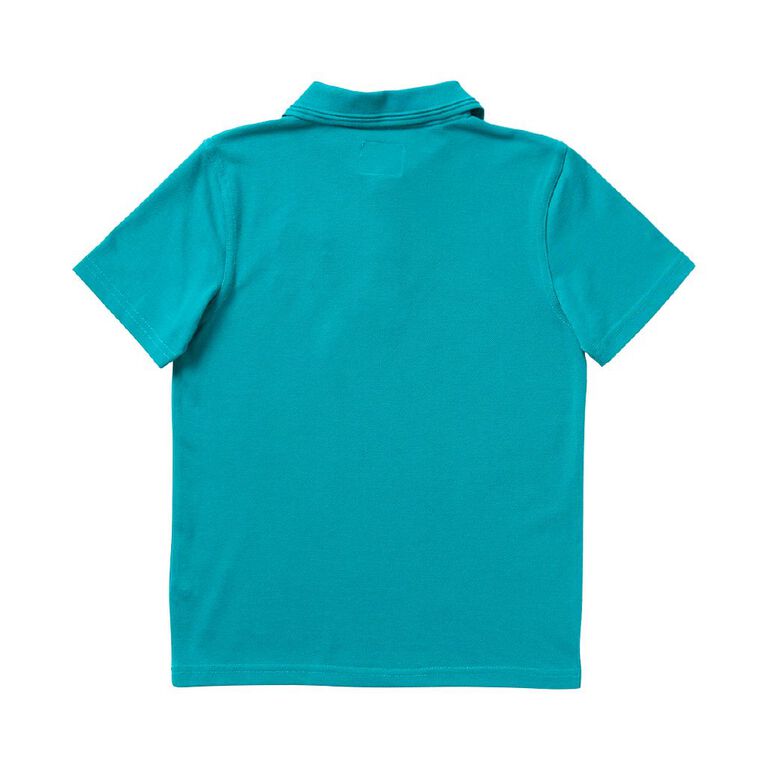 Schooltex Waiuku Primary Short Sleeve Polo with Embroidery, Jade, hi-res