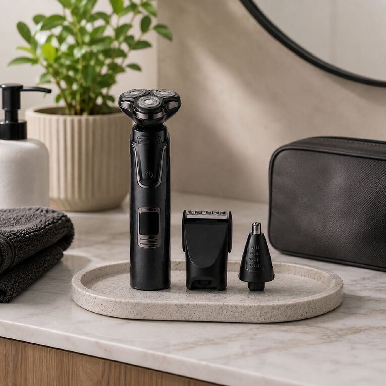 Mens Face And Body Electric Shaver Black, , hi-res