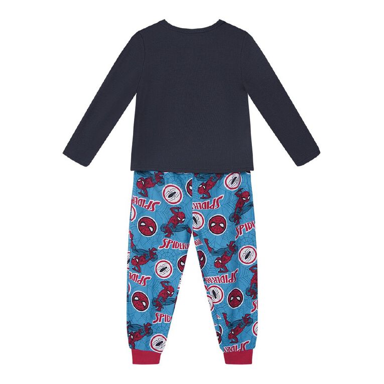 Spider-Man Boys' Waffle and Flanelette Pyjama Set, Grey Dark, hi-res