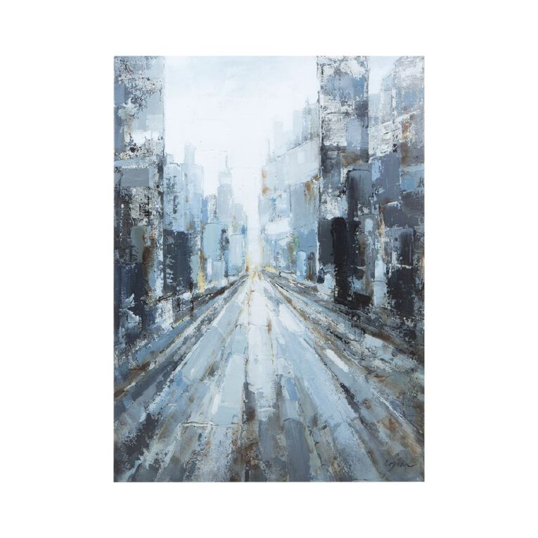 Happy Frames Wall Art Canvas Urban City Street 97x70cm, , hi-res