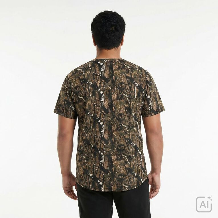 Back Country Adults' Camo Fleece Tee, Brown, hi-res