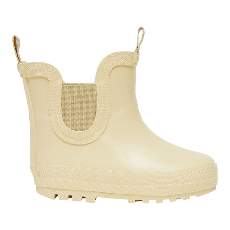 Young Original Junior Kids' Lined Rubber Ankle Gumboots, Yellow Light, hi-res