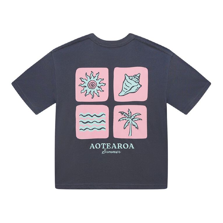 Young Original Short Sleeve Oversized Tee, Blue Dark, hi-res