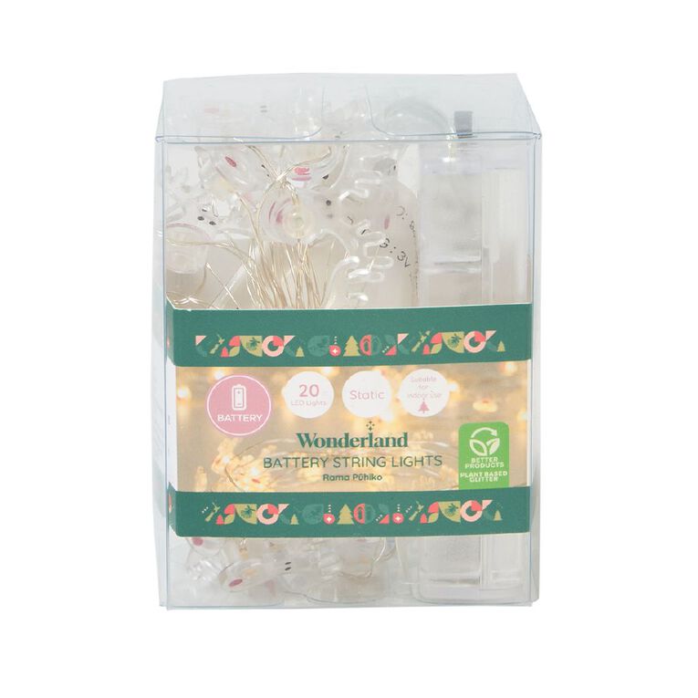 Wonderland Novelty Battery String Lights Warm White 20 LED Assorted, , hi-res