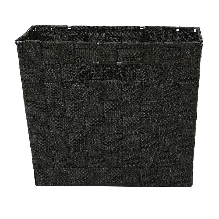 Living & Co Woven Basket Black Medium, , hi-res