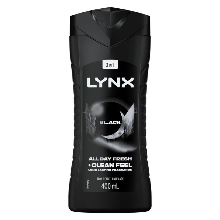 Lynx Black Body Wash 400ml, , hi-res