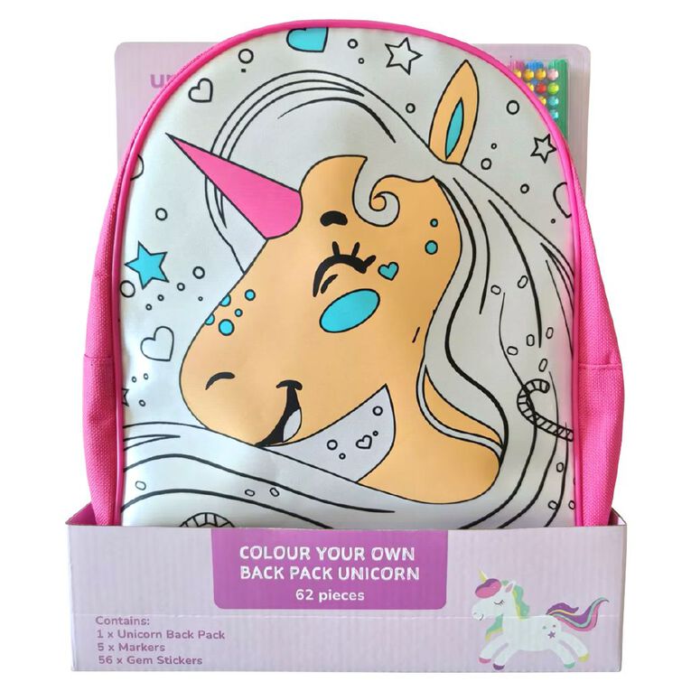 Uniti Craft Kids Color Your Own Backpack Unicorn, , hi-res