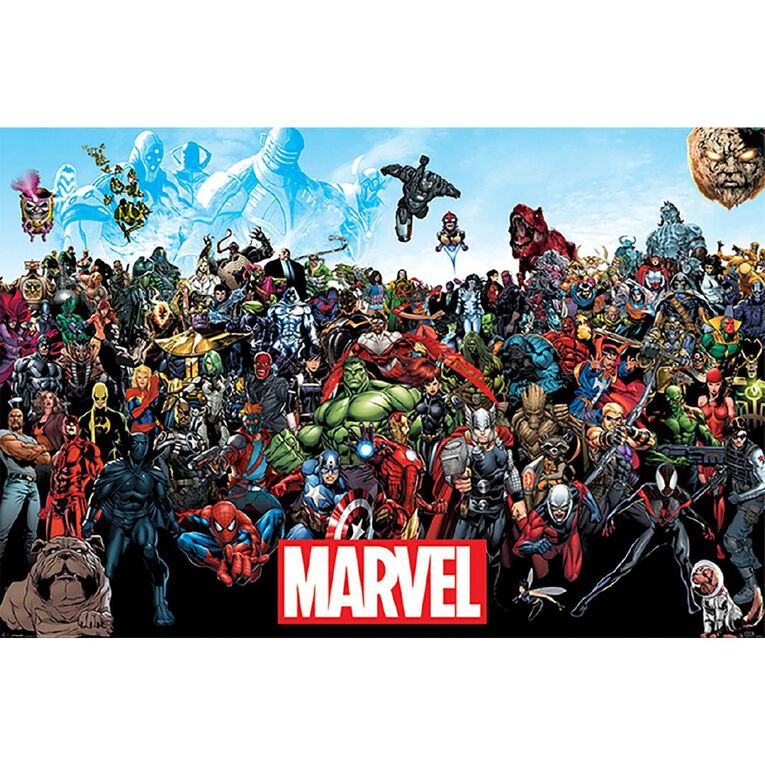 Marvel Poster #22 Marvel Heroes Black, , hi-res
