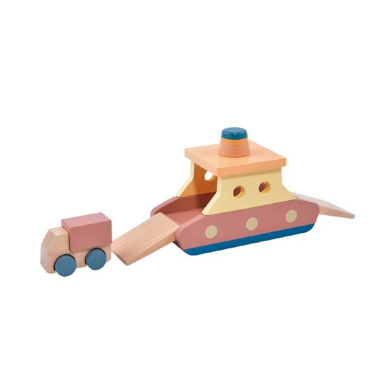 Play Studio Wooden Steamship with Van, , hi-res
