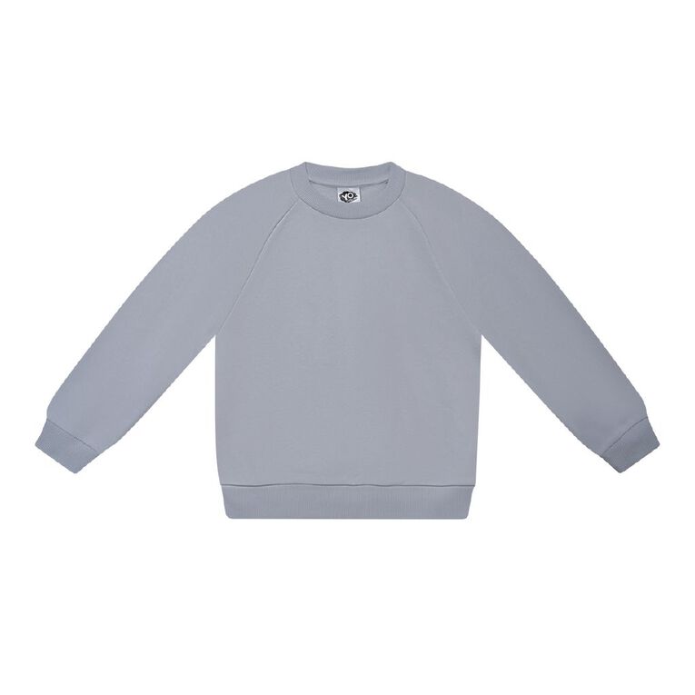 Young Original Plain Raglan Crew Sweat, Blue Light, hi-res