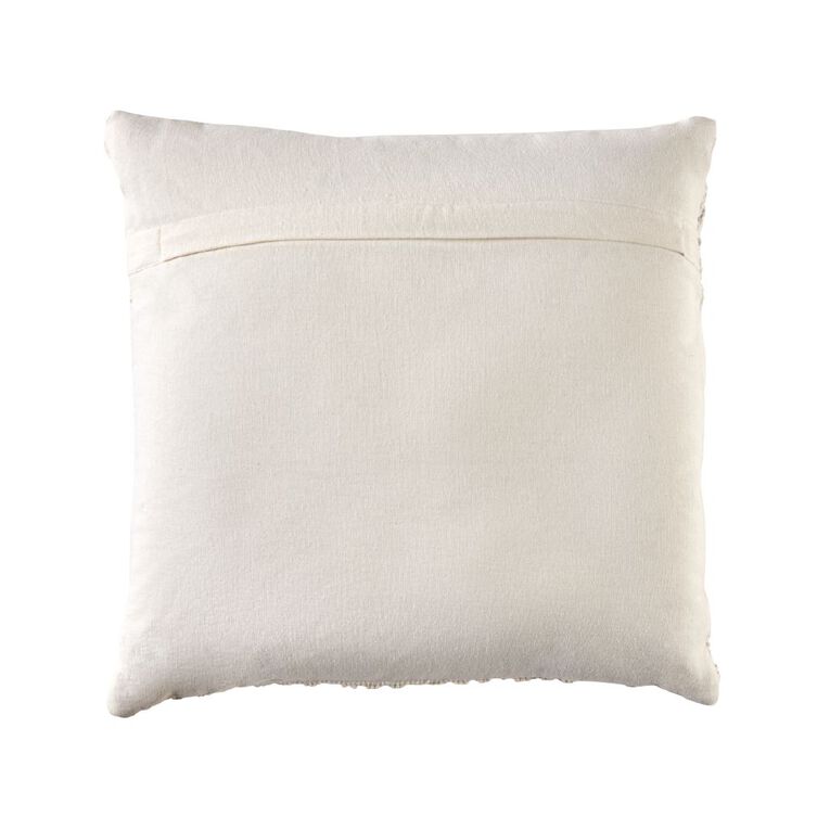Living & Co Cushion Cotton Diamond Natural 45cm x 45cm, , hi-res