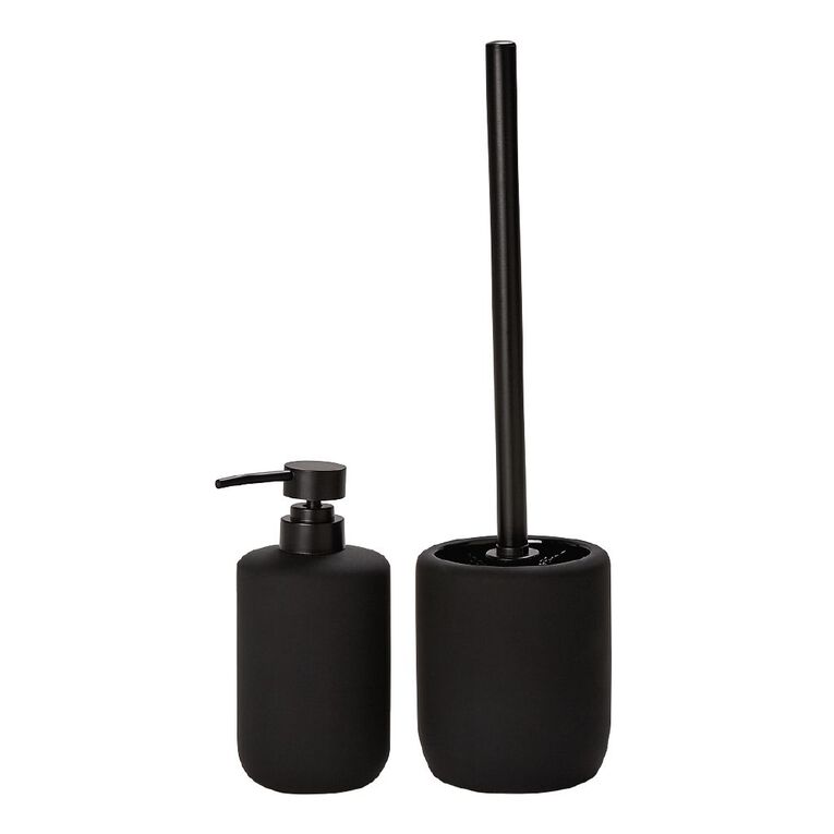 Living & Co Toilet Brush Ceramic Black, , hi-res