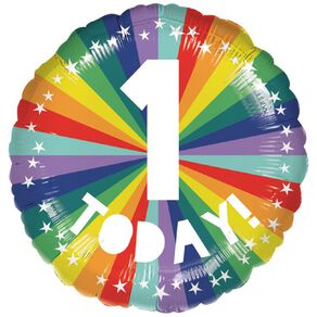 Anagram 45cm Standard Candy Rainbow 1 Today Balloon