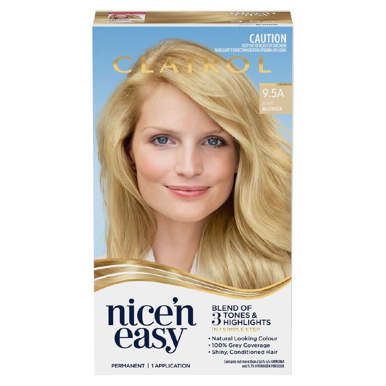 Clairol Nice N Easy Permanent Hair Colour Baby Blonde 9.5A, , hi-res