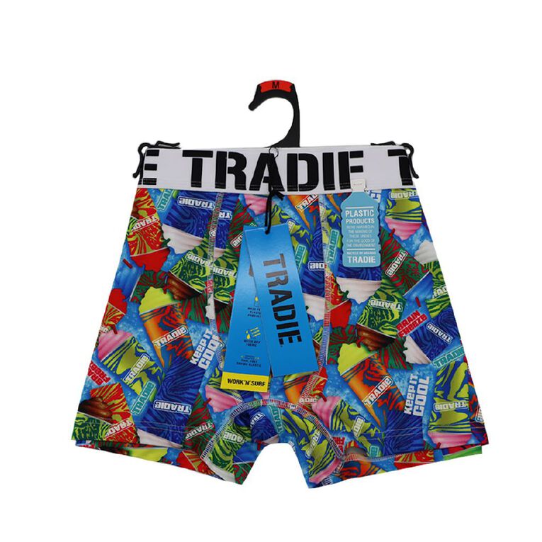 Tradie Men's Work N Surf Trunks, Blue Light, hi-res