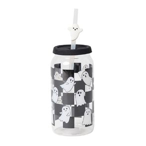 Scarehouse Glass Tumbler with Straw Assorted