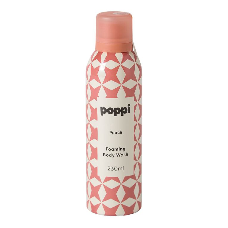 Poppi Foaming Body Wash 230ml Peach, , hi-res