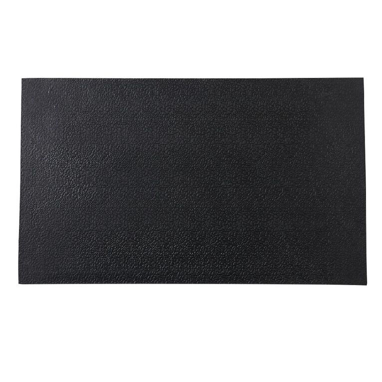 Living & Co Doormat Rubber Plain Black 45cm x 75cm, , hi-res